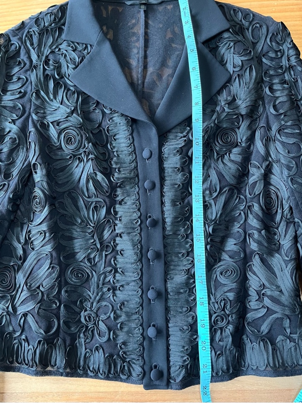 Vintage Escada Elegant Silk Black Mesh & Embroidered Evening Blouse - Picture 8 of 8